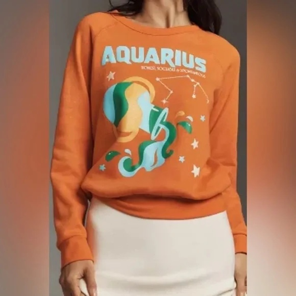 Anthropologie | Midnight Rider The Carolita Zodiac Sweatshirt Size XS - Picture 4 of 6